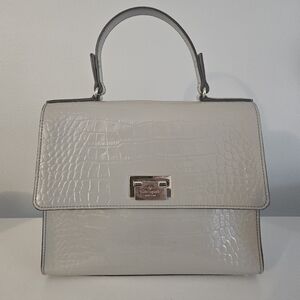 Kate Spade French Gray Croc Knightsbridge Doris Satchel